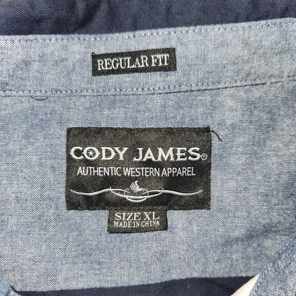 Cody James American Flag Cut Off Tank Top Snap Men Xl Western Hillbilly 4th July - Picture 7 of 9